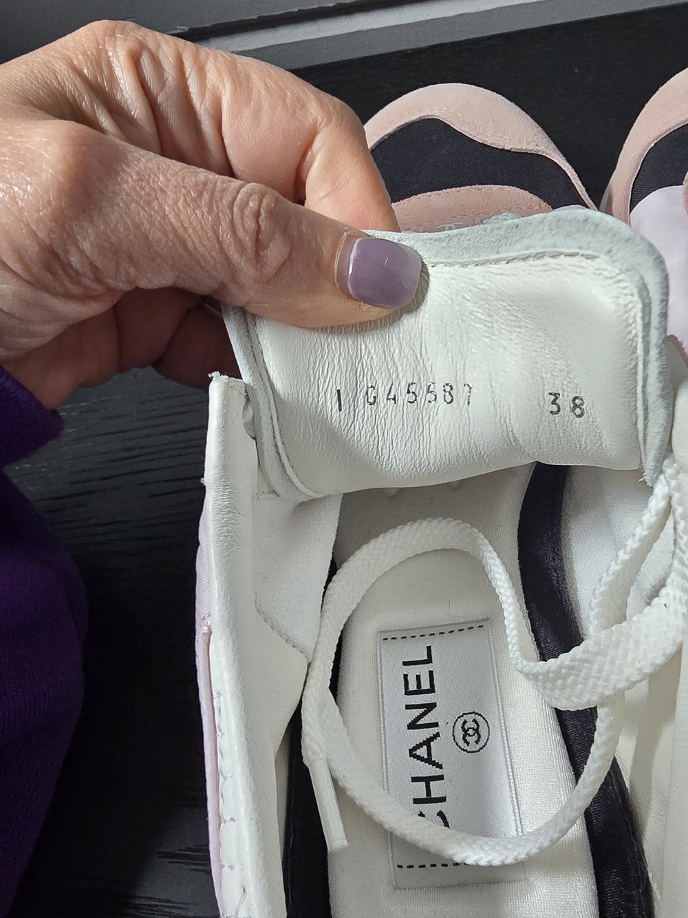 New Chanel Pink and Black Low-Top Sneakers with Dust Bags - Picture 7 of 7